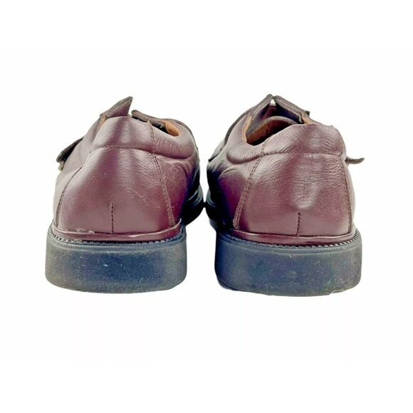 Hitchcock 719213 Mens Maroon Leather Hook And Loop Casual Shoes Size‎ 6 B - Picture 5 of 8